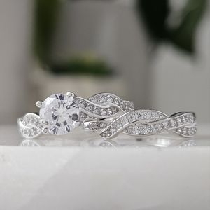 Braided Ring Set, 925 Sterling Silver size 7